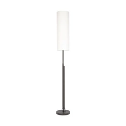 Lampa podłogowa Eleganta w zestawie Zintegrowana dioda LED 1800 lm+500 lm 3000 K 22 W antracytowy metal/czarny kabel z tkaniny/biały klosz z tkaniny 15921123