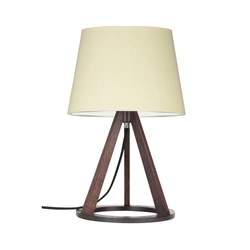 Konan Table Lamp 1xE27 Max.25W Walnut/Black/Cream 6512976