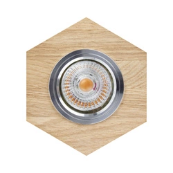 Vitar Wood Ceiling Lamp Incl.1xLED GU10 6W Oiled Oak/Chrome 2518174