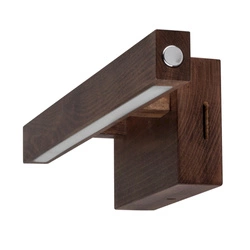 Smal Wall Lamp 1xLED 24V Integrated 527lm 3000K 5,3W Walnut Beech Wood with Touch Dimmer 1507176