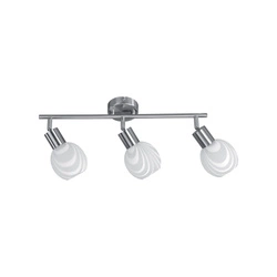 Sara Ceiling Lamp 3xE14 Max.40W Satin Metal/White Glass 2841032