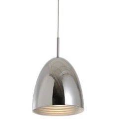 Mads Pendant Lamp 1xE27 Max.60W Chrome Metal/Transparent PVC Cable 1620128