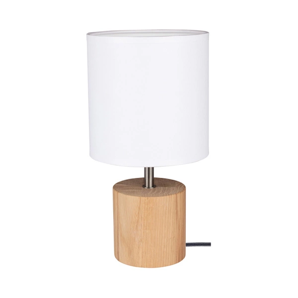 Trongo Round Table Lamp 1xE27 Max.25W Oiled Oak/Anthracite/White 7081174