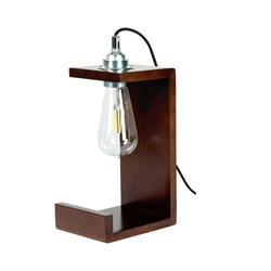 Elle Lampa Stołowa 1xE27 Max.15W Orzech/Czarny 7669176