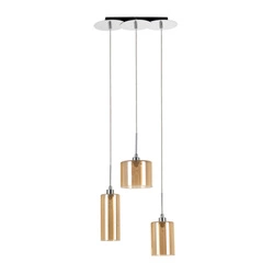 Lampa wisząca Eurybia w zestawie Kabel 3xG9 Max.28W z chromowanego metalu/szampana/przezroczystego PVC 1360328