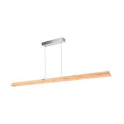 Derott Hanging Lamp 3xLED 24V Inkl. 56W Matt Nickel/Oiled Oak with Touch Dimmer/Rollizug (1600mm) 1037414300000