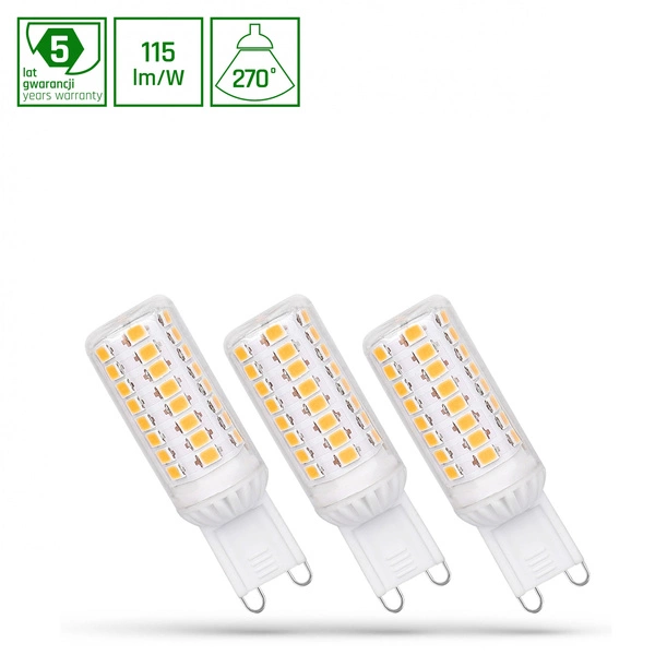 LED G9 230V 4W CW DIMMABLE SMD 5 LAT PREMIUM      SPECTRUM 3-PACK