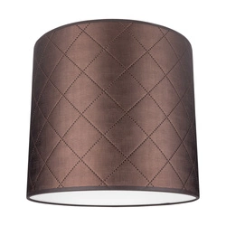 Lampshade Cylinder E27 H30 Brown Synthetic Fabric A0937