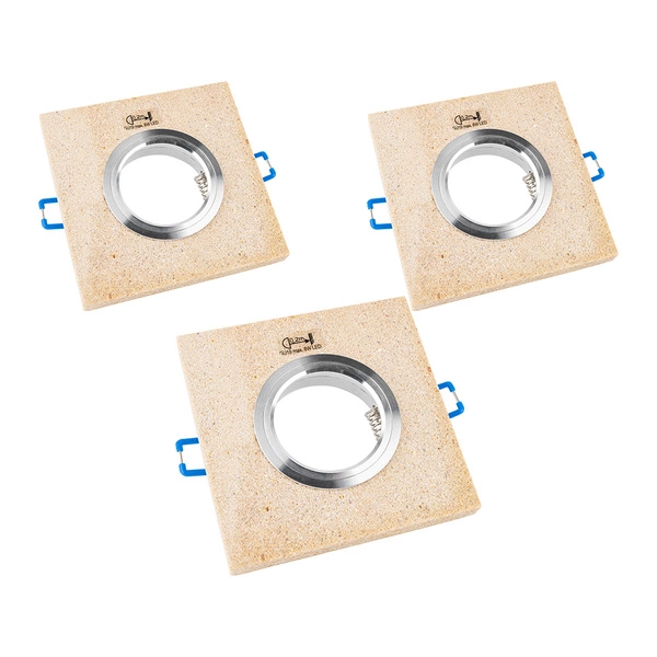 Vitar Square Set of Downlights 3xGU10 Max.6W LED Sandstone 2015339