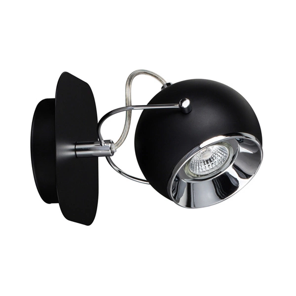 Ball Wall Lamp Incl.1xLED GU10 5W Black/Chrome 5109184