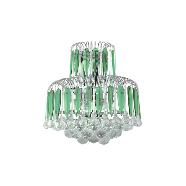 Grenada Wall Lamp 2xE14 Max.40W Chrome Metal/Transparent Glass/Green Glass 5100209