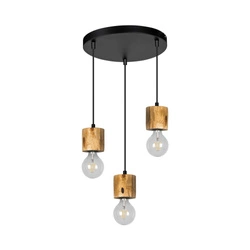 Pino Pendant Lamp 3xE27 Max.60W Stained Pine/Black 71689304R