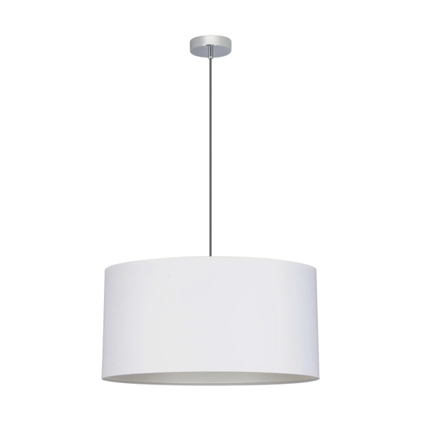 Lampa wisząca Rima 1xE27 maks. 60W chromowany metal/antracytowy kabel z tkaniny/szary klosz z tkaniny 197711128