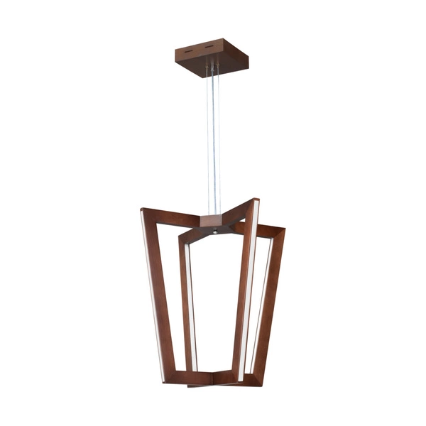 Leif Pendant Lamp ''In&Out'' 8xLED 24V Integrated 5320lm 3000K 57W Walnut Beech Wood/Transparent PVC Cable 1539176