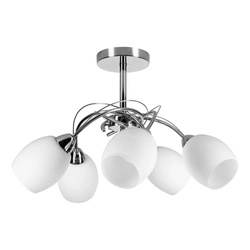 Lampa sufitowa Pisa 5xE27 Max.60W Chromowany metal/białe szkło 8280528