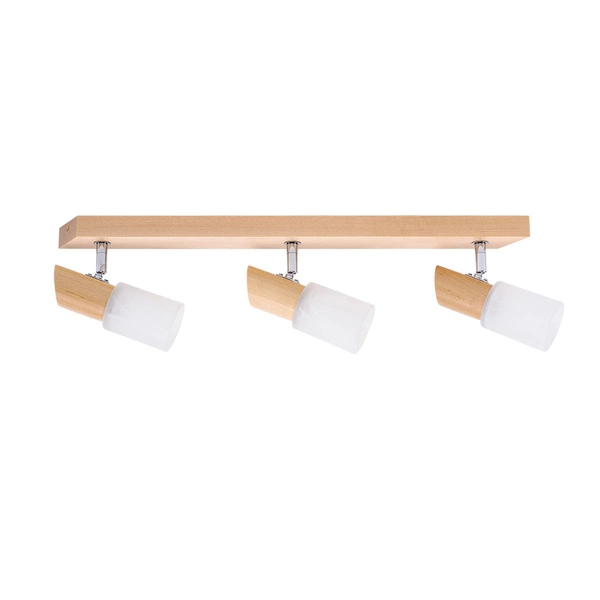 Birgit Ceiling Lamp 3xE14 Max.40W Birch Wood/Alabaster Glass 2222360