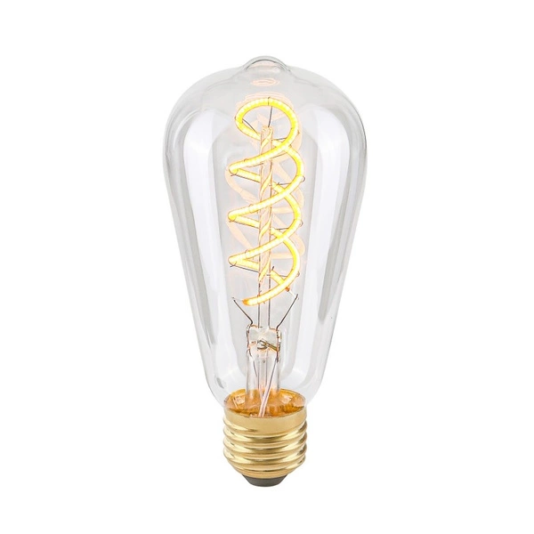 LED decorative light bulb, E27, Spiral Clear 801501 ST64, 4W, 2200K, 175lm