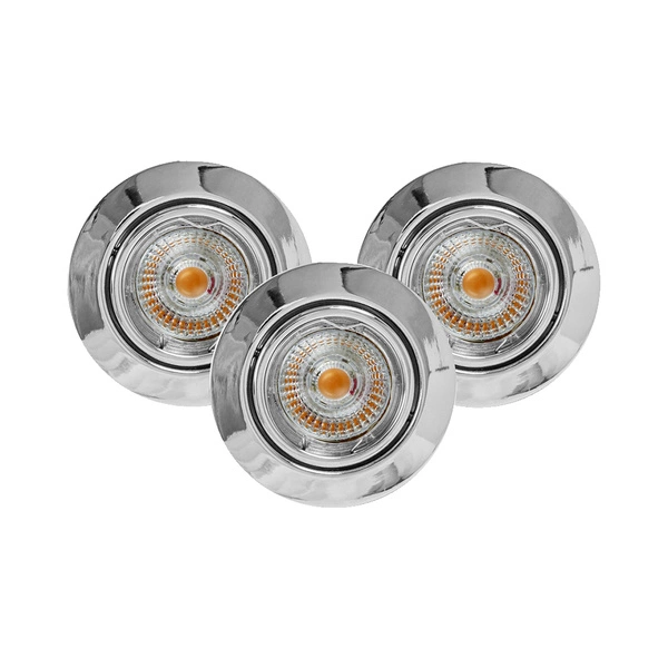 Ledsdream Round Lampa Sufitowa Incl.3xLED GU10 5W Chrom 2601328