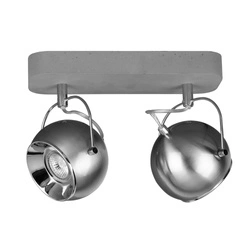 Betonowa lampa sufitowa Ball w zestawie 2xLED GU10 5W Szary Beton/Satynowy Metal 5131236