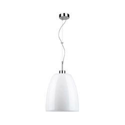 Campana Pendant Lamp 1xE27 Max.60W Chrome Metal/Transparent PVC Cable/White Glass 9844028