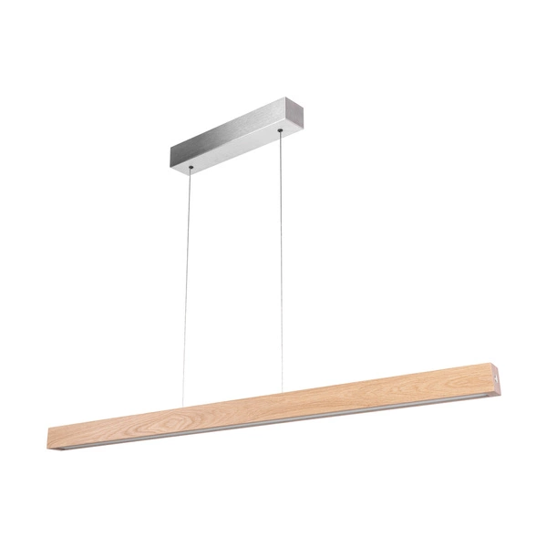 Leon Pendant Lamp 3xLED 24V Int. 54W Matt Nickel/Oiled Oak with Touch Dimmer/Rollizug (1200mm) 1037402000000