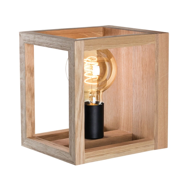 Kago Wall Lamp 1xE27 Max.40W Oiled Oak/Black Metal 9159174