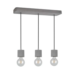 Strong Pendant Lamp 3xE27 Max.60W Gray Concrete/Black Fabric Cable 7169336L