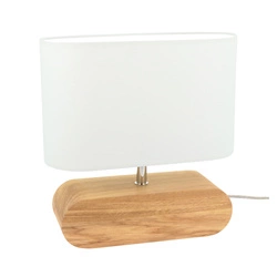 Marinna Table Lamp 1xE27 Max.25W Oiled Oak/Transparent/White 7611074