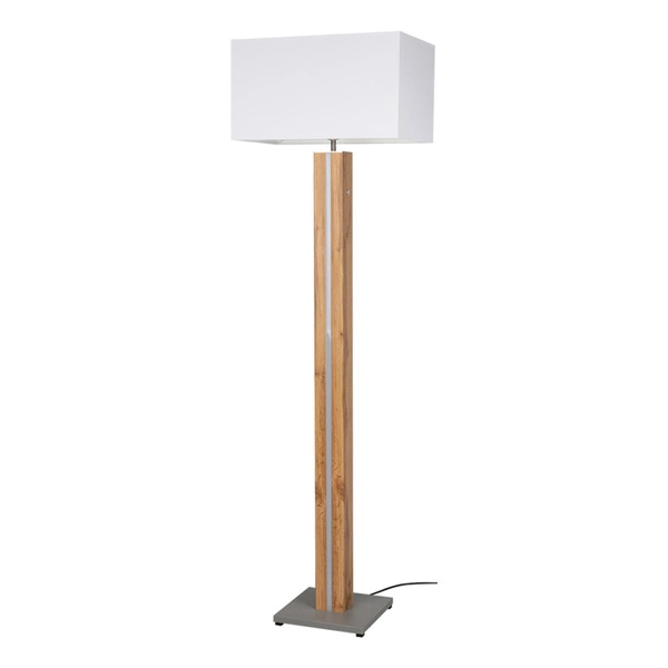 Flame Floor Lamp 1xE27 Max.60W, 1xLED 12V Integrated 16W Gray/Oak veneer/Transparent PVC/White Touch Dimmer 620119187