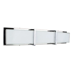 Zoey Wall Lamp Incl. LED Integrated 2400lm 3000K 27W Chrome Metal/White Glass 3460128