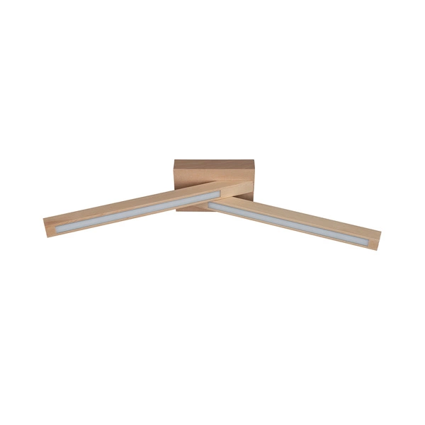 Linus Crossed Ceiling Lamp 2xLED 24V Integrated 840lm 3000K 9W Birch Wood 2246260