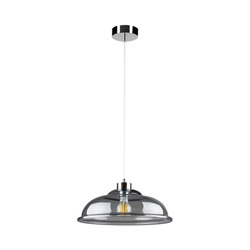 Molde Pendant Lamp 1xE27 Max.60W Chrome Metal/Transparent PVC Cable/Smoked Glass 9883028