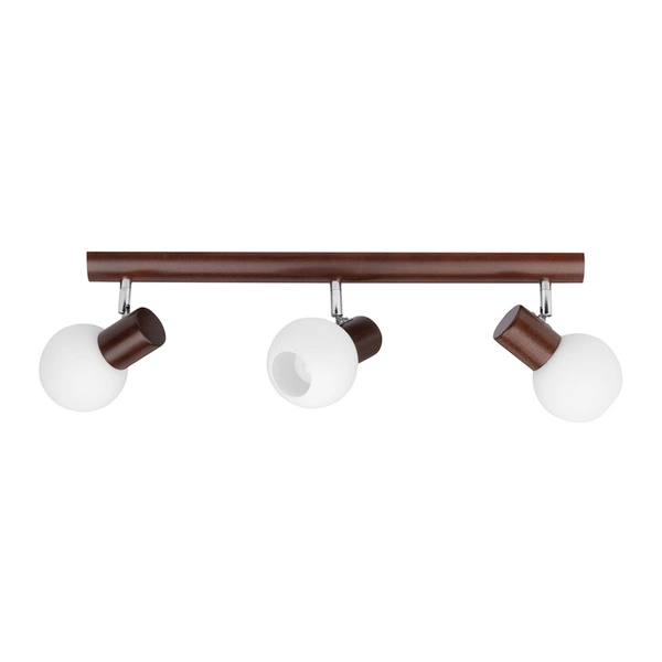 Karin Ceiling Lamp 3xE14 Max.40W Walnut Beech Wood/White Glass 2231376