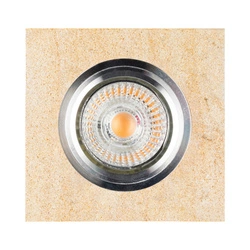 Vitar Sandstone Square Lampa Sufitowa Incl.1xLED GU10 6W Piaskowiec/Chrom 2515139