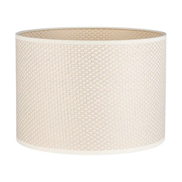 Cylinder lampshade 1xE27 H40 Cream/Silver FI220 H170 A1689