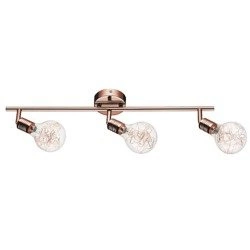 Bulbs Ceiling Lamp Incl. 3xG9 Max.28W Copper Metal/Transparent Glass 2507313