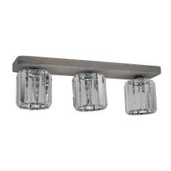 Glory Ceiling Lamp 3xE27 Max.60W Gray Concrete/Transparent Glass 2361336