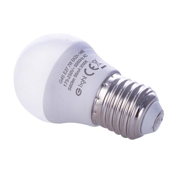 LED bulb 7W G45 ball E27 warm color 3000K EKZA1465