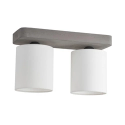 Gentle Ceiling Lamp 2xE27 Max.25W Gray Concrete/White Fabric Shade 2321236