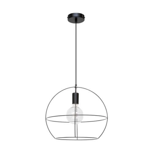 Casa Palla Pendant Lamp 1xE27 Max.60W Black/Black PVC 17849104