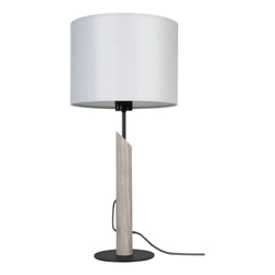 Colette Grey Table Lamp 1xE27 Max.60W Stained Pine Gray/Black Metal/Black Fabric Cable/Gray Fabric Shade 862217104