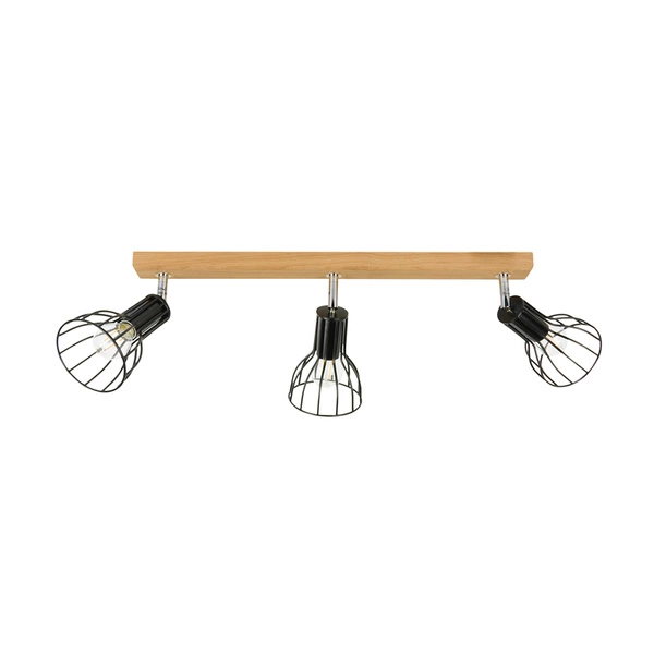 Megan Wood Ceiling Lamp 3xE14 Max.40W Oiled Oak/Black 2344374