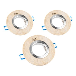 Vitar Round Set of Downlights 3xGU10 Max.6W LED Sandstone 2011339