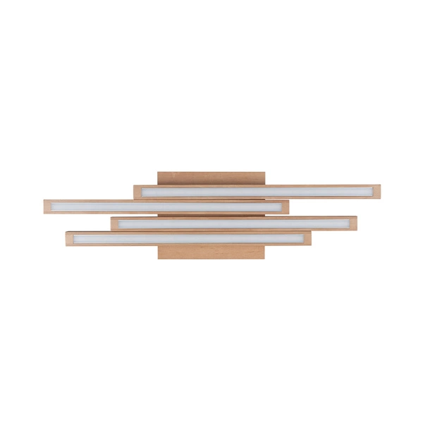 Linus Straight Ceiling Lamp 4xLED 24V Integrated 2240lm 3000K 24W Birch Wood 2242460