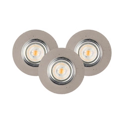 Vitar Round Lampa Sufitowa Incl.3xLED GU10 6W Szary/Chrom 2511336