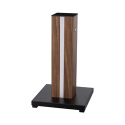 Flame Table Lamp 1x LED 12V Integrated 4.6W Black/Walnut veneer/Black PVC/Touch Dimmer 830119186