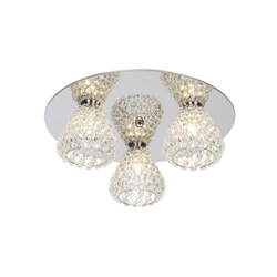 Lampa Sufitowa Vegas 3xG9 Max.33W Chromowany Metal/Przezroczysty Kryształ HK17517S15