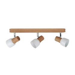 Svantje Ceiling Lamp 3xE14 Max.40W Oiled Oak/Chrome/White 2239374