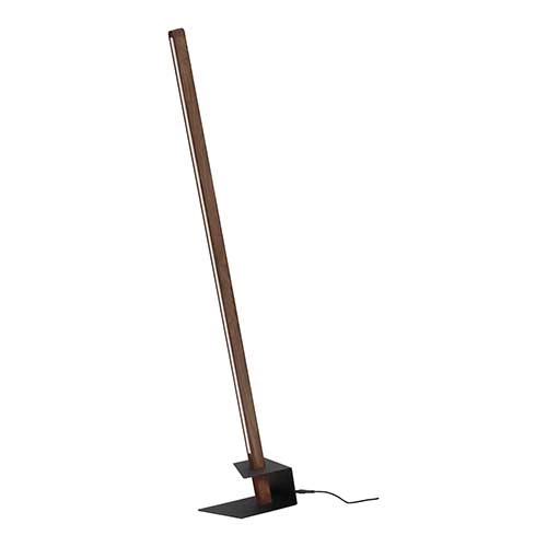 Forestier Floor Lamp 1xLED 24V Integrated 1660lm 3000K 18W Stained Pine on Walnut/Black Metal/Black PVC Cable 857169104