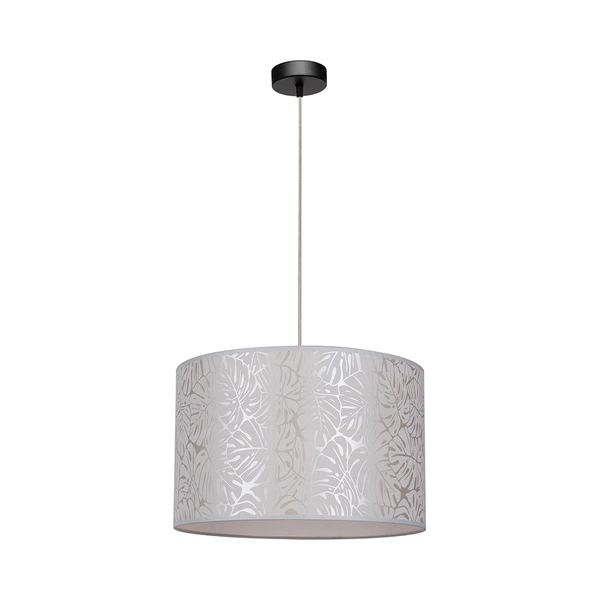 Mateo Pendant Lamp 1xE27 Max.60W Black Metal/Transparent PVC Cable/Beige Wallpaper 87811104